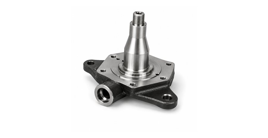 Front axle stub axle assembly machined by Rivoltech