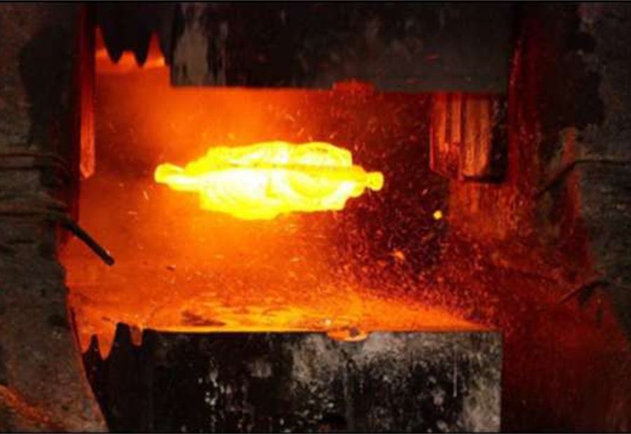 Hot forging operation