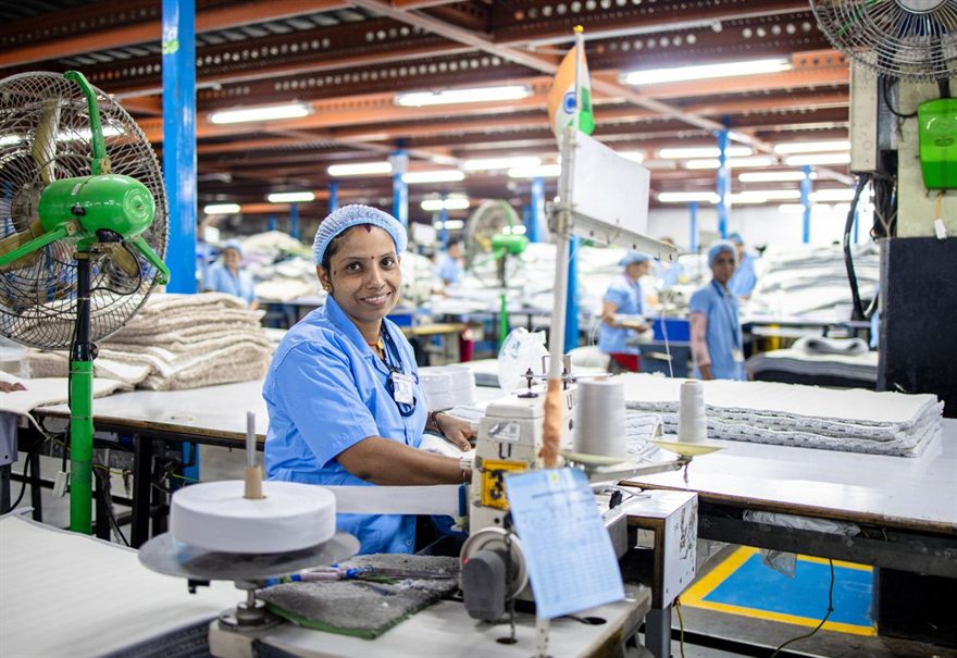 Operator at work on a production floor