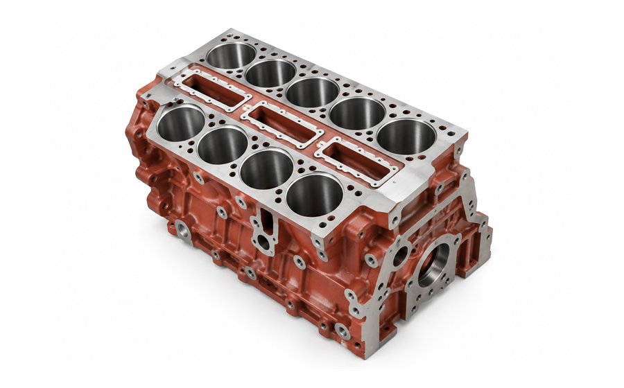 V12 cylinder crankcase